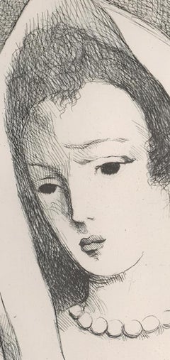 Marie Laurencin, Anxious Young Woman, from Antares, 1944