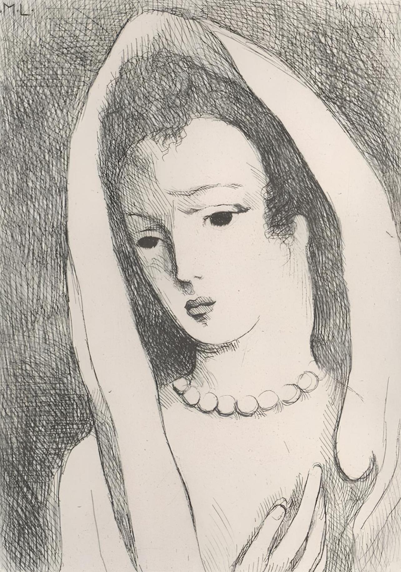Etching on vélin de Rives BFK à la forme paper. Paper Size: 9.8 x 7.9 inches. Inscription: Signed in the plate and unnumbered, as issued. Notes: From the album, Antarés, eaux-fortes originales de Marie Laurencin, 1944. Published by Éditions du