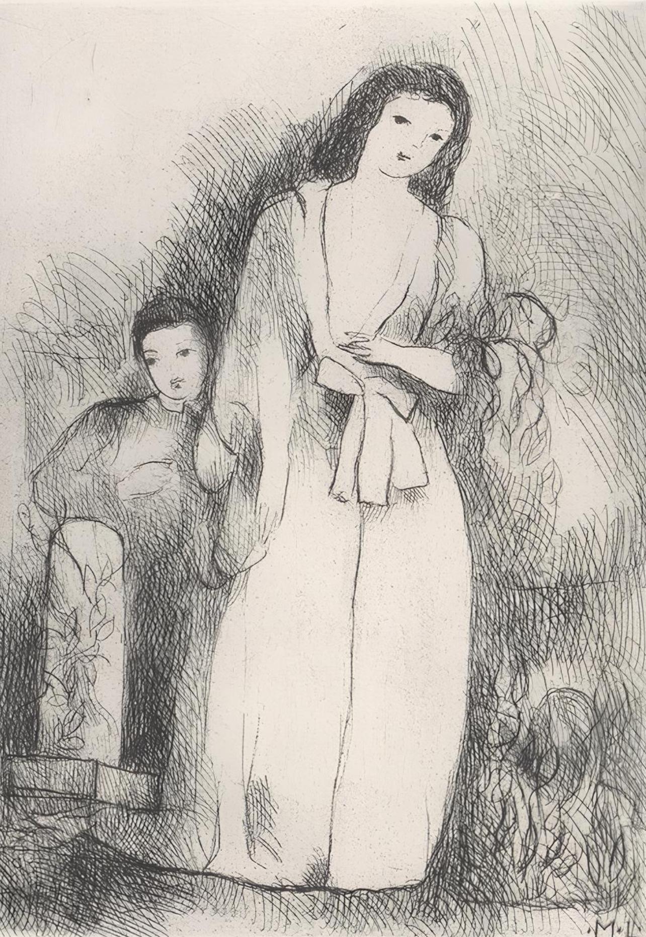 Etching on vélin de Rives BFK à la forme paper. Paper Size: 9.8 x 7.9 inches. Inscription: Signed in the plate and unnumbered, as issued. Notes: From the album, Antarés, eaux-fortes originales de Marie Laurencin, 1944. Published by Éditions du