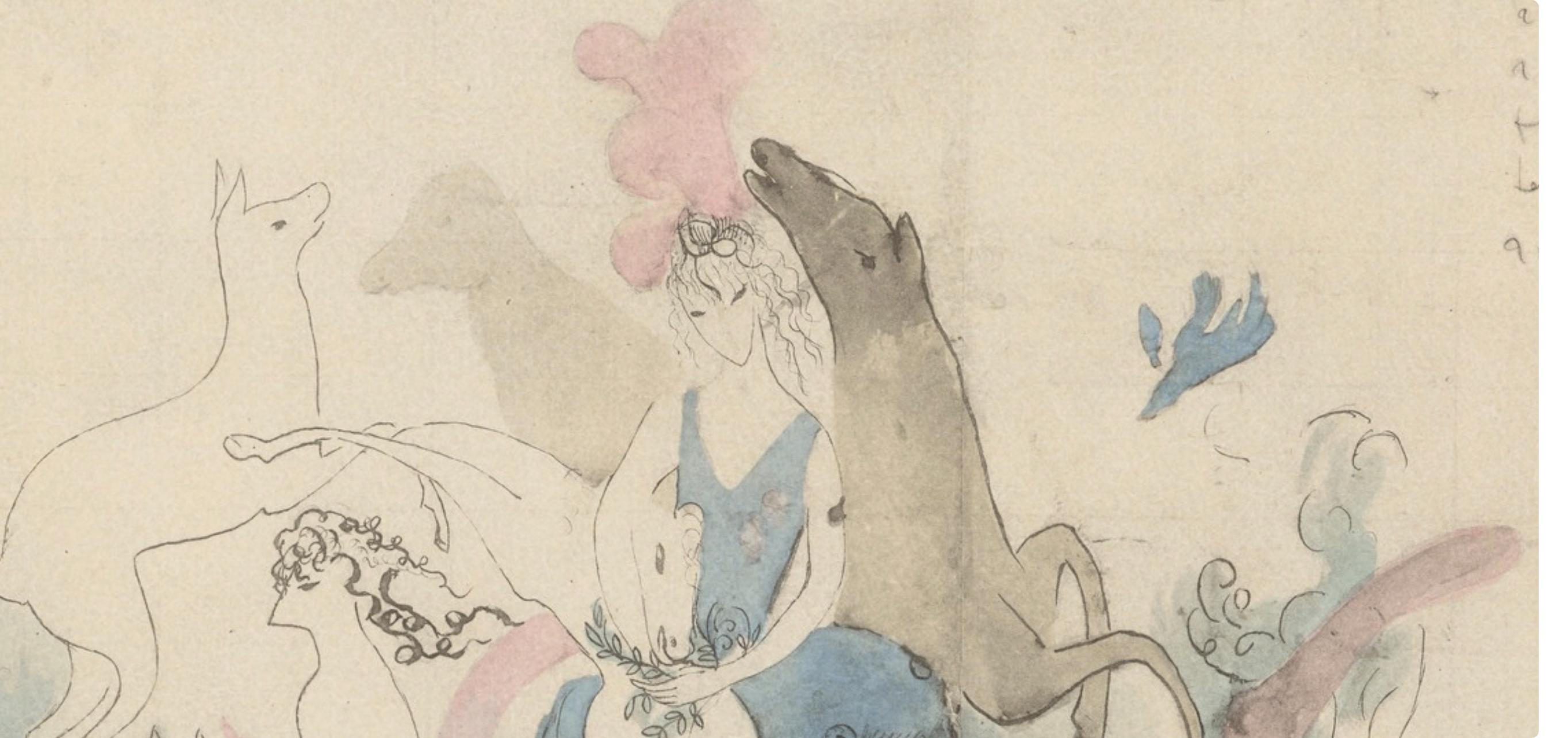 Composizione, Les Biches, Marie Laurencin in vendita 1