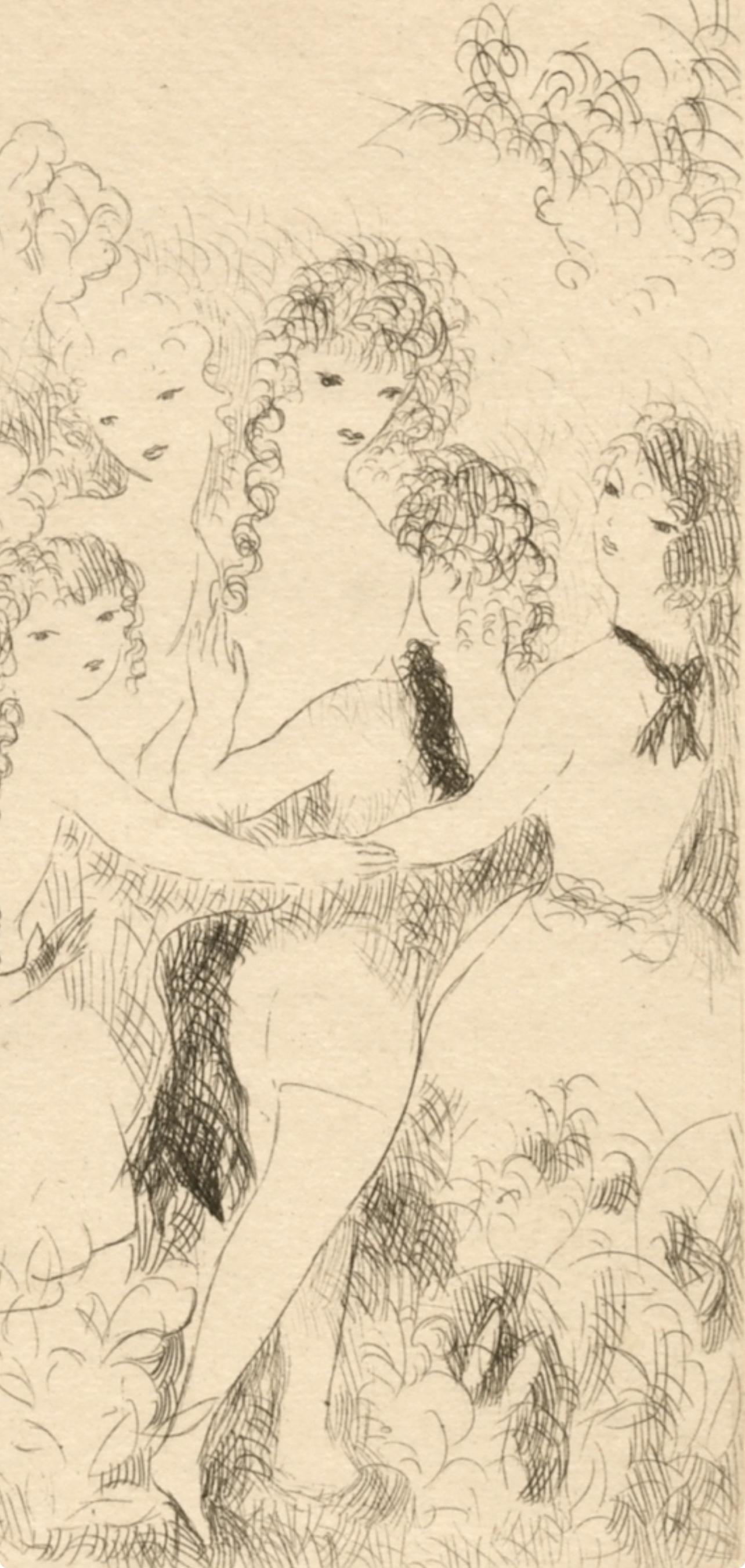 Laurencin, La Ronde, Dix filles dans un pré (nach) – Print von Marie Laurencin