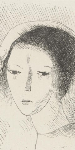Laurencin, Tête de jeune fille (Marchesseau 250), Du cubisme (after)