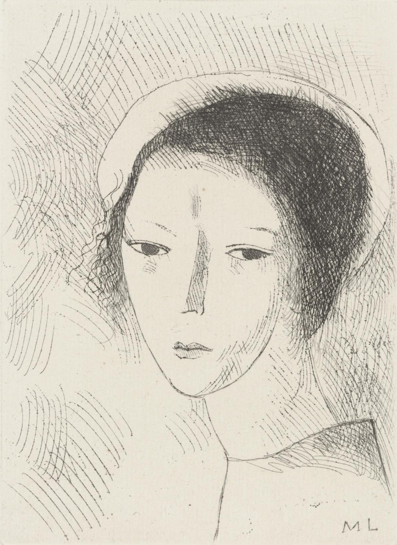 Laurencin, Tête de jeune fille (Marchesseau 250), Du cubisme (after)