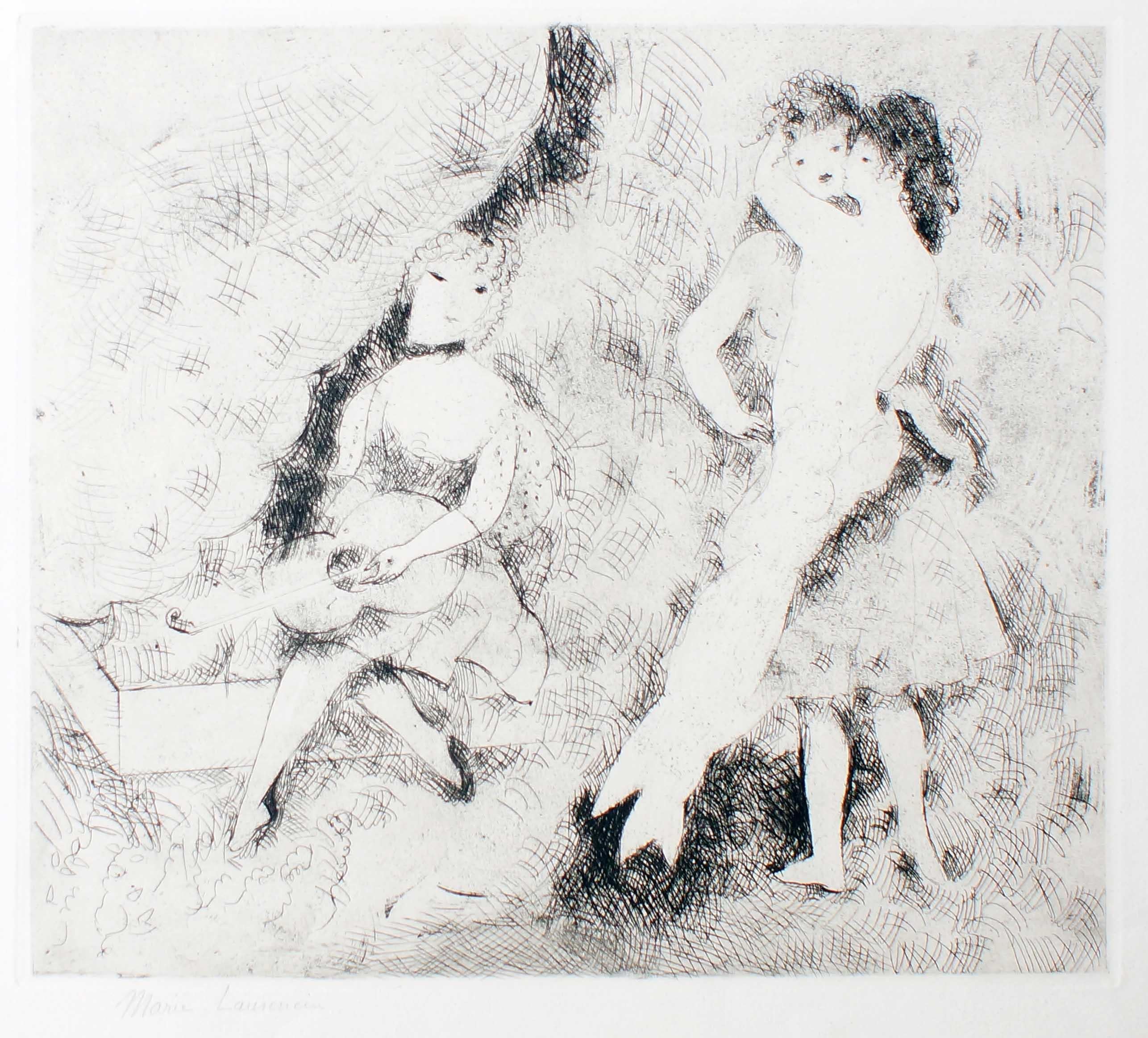 Le Bal - Etching by Marie Laurencin - 1927 For Sale 1