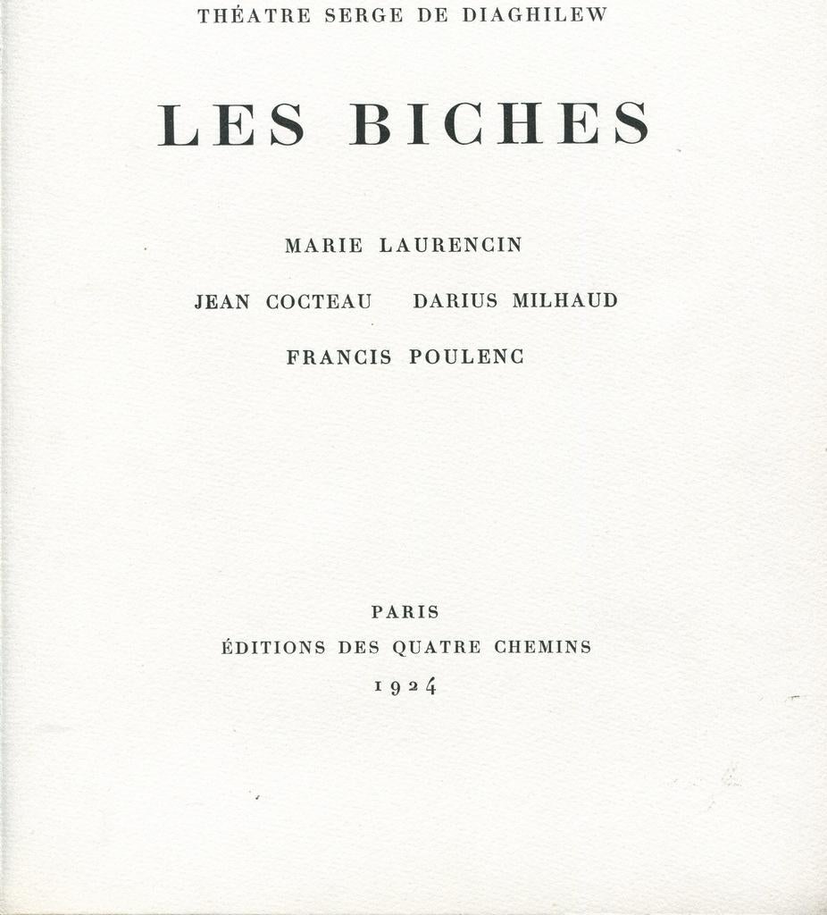 Les Biches - Rare Book Illustrated by M. Laurencin - 1924 - Print by Marie Laurencin