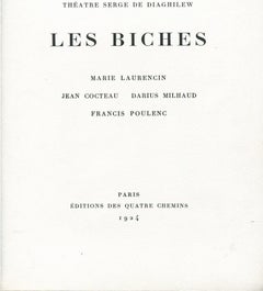 Les Biches – Seltenes Buch, illustriert von M. Laurencin – 1924