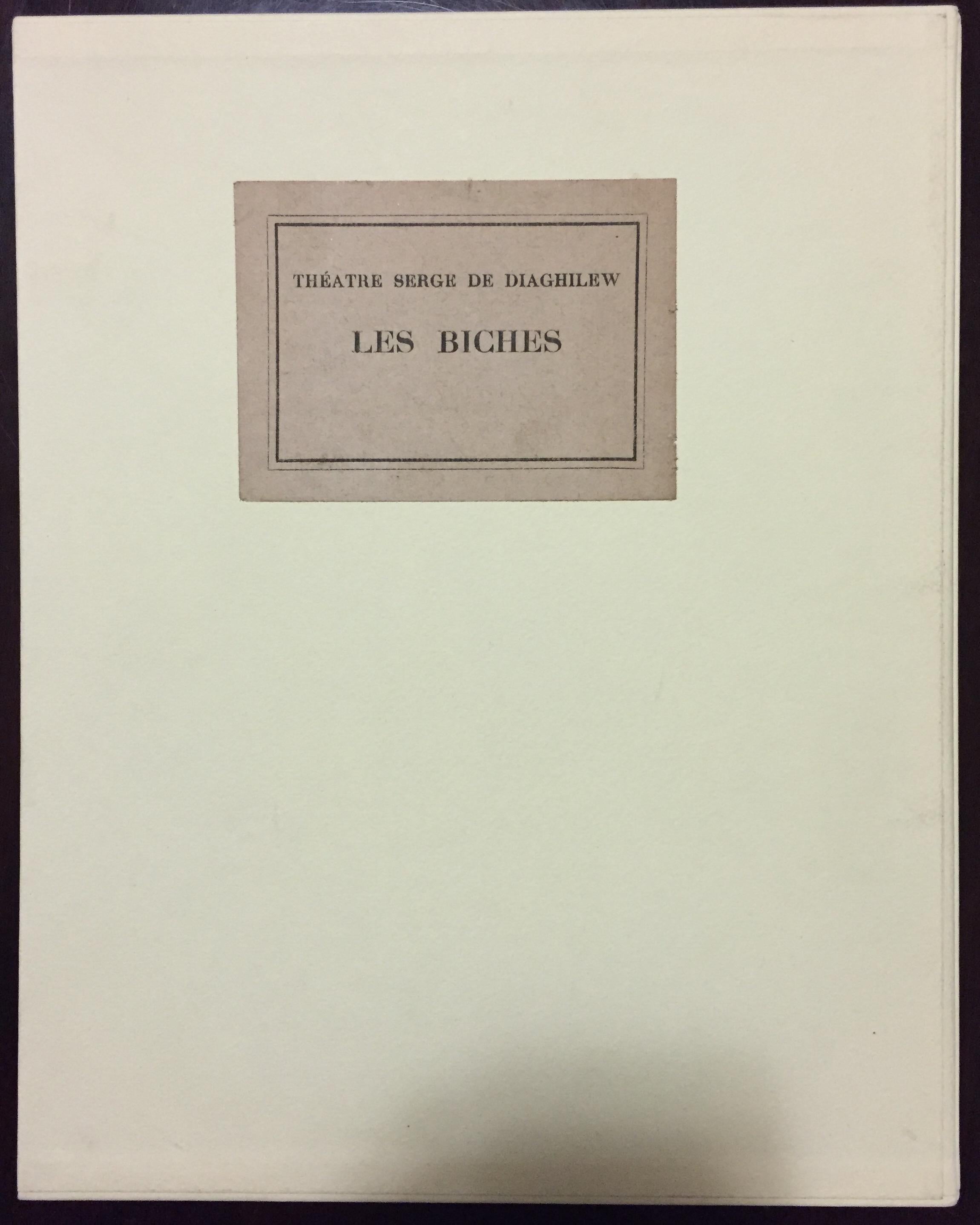 Les Biches – Seltenes Buch, illustriert von M. Laurencin – 1924 (Moderne), Print, von Marie Laurencin