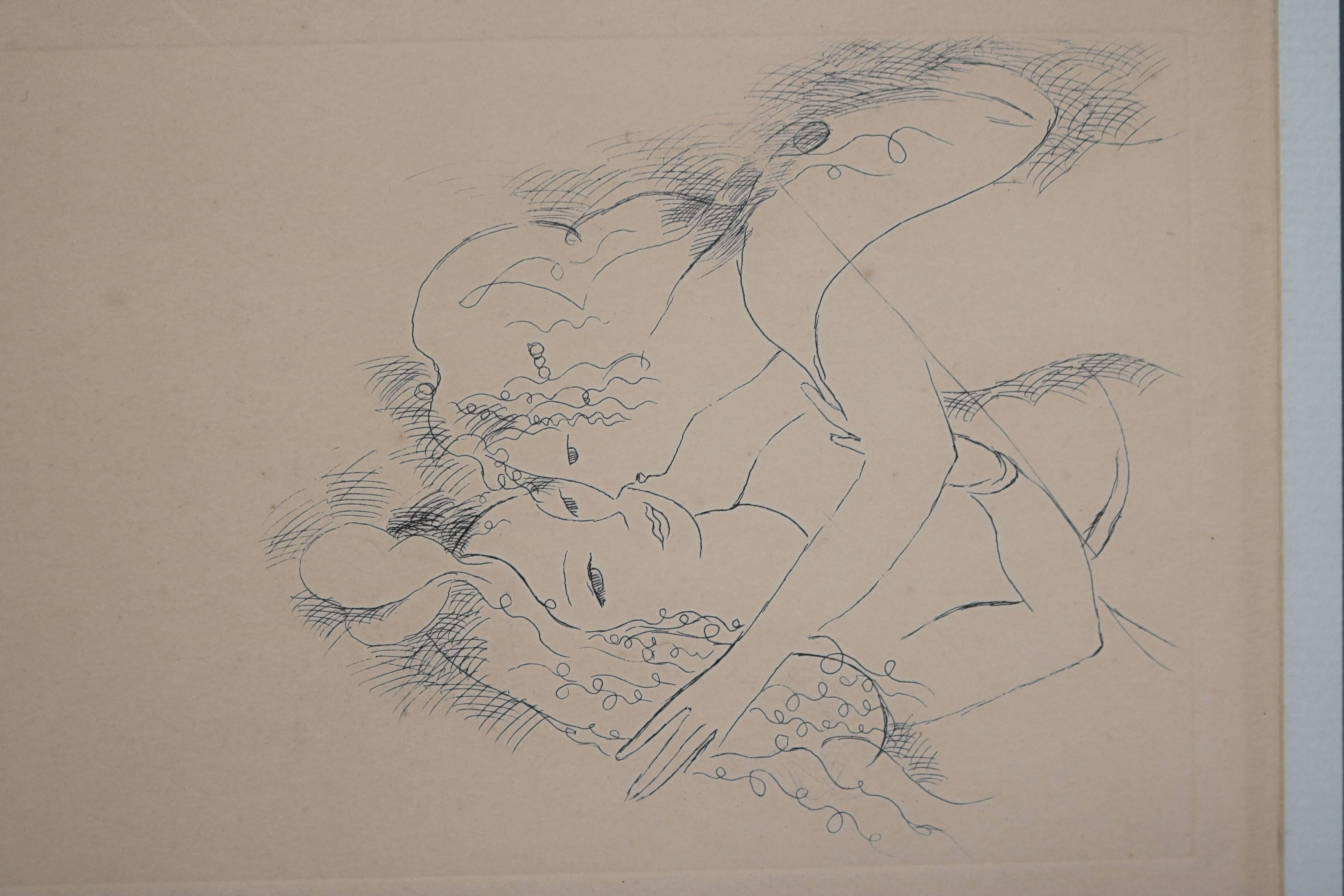 Framed and signed etching by French artist Marie Laurencin.
Marie Laurencin was a French painter, sculptor, and printmaker.
During the early years of the 20th century, Laurencin was an important figure in the Parisian avant-garde. A member of both