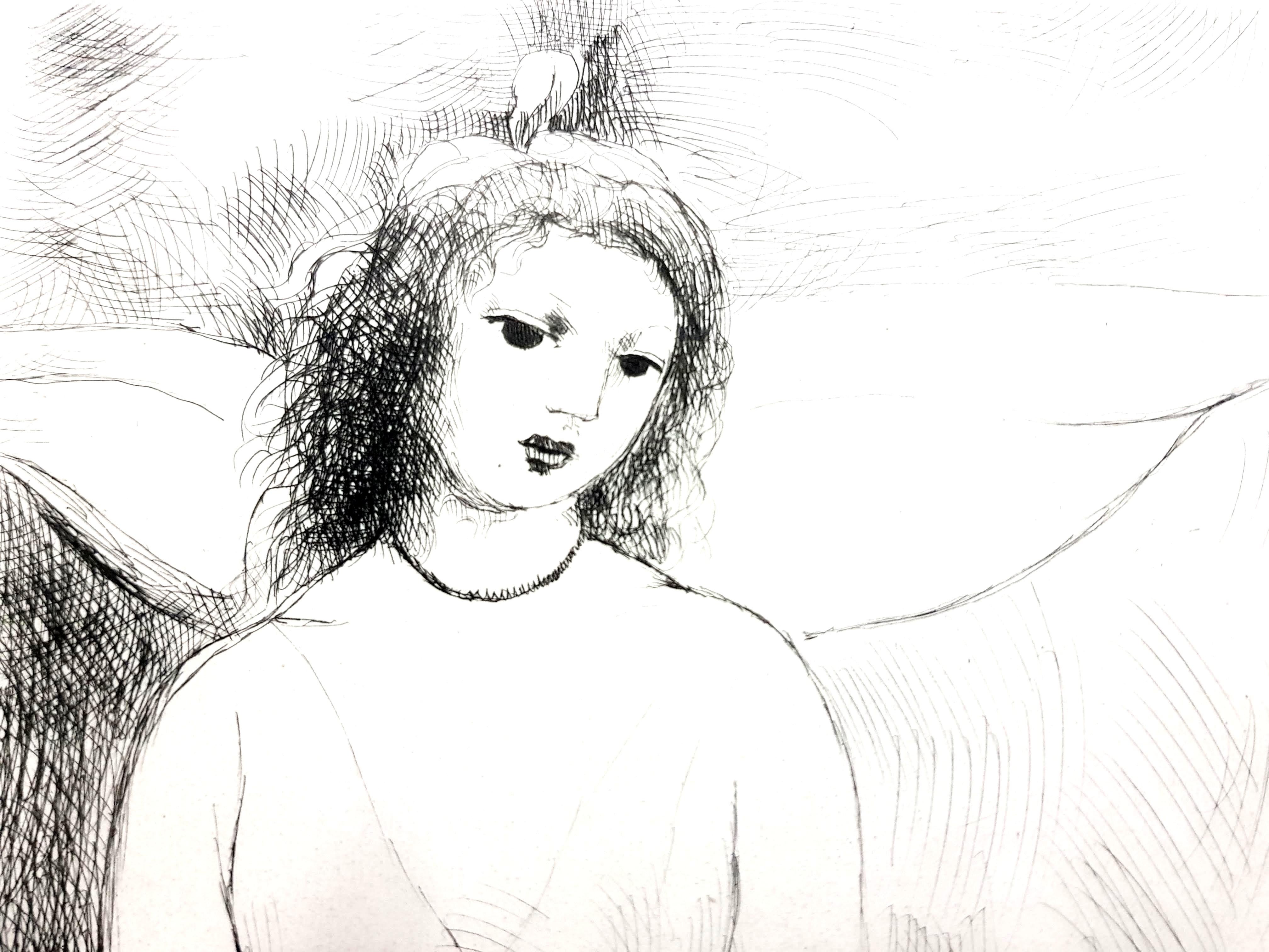 Marie Laurencin - Woman Angel - Original Etching For Sale 1