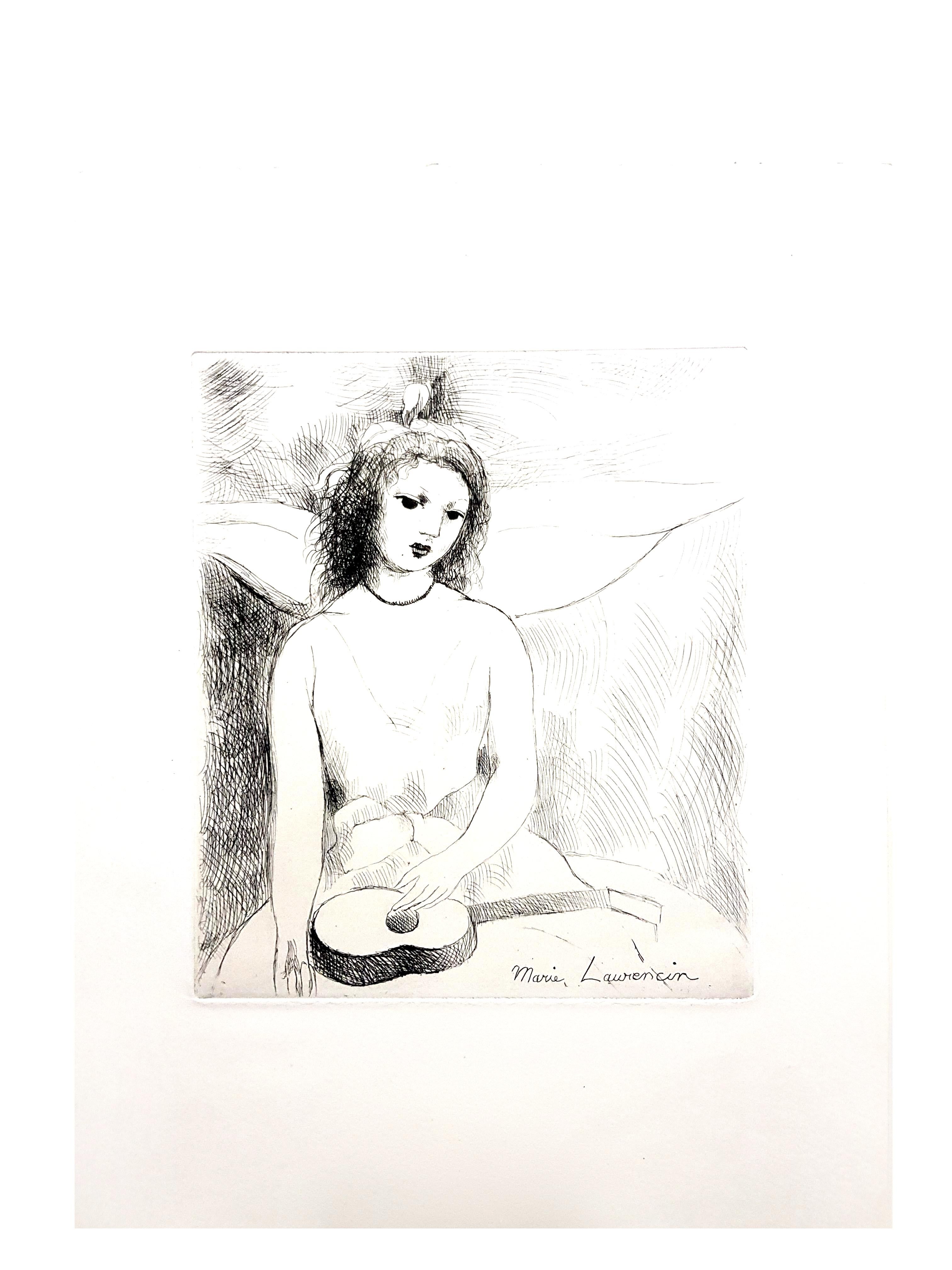 Marie Laurencin - Woman Angel - Original Etching For Sale 4