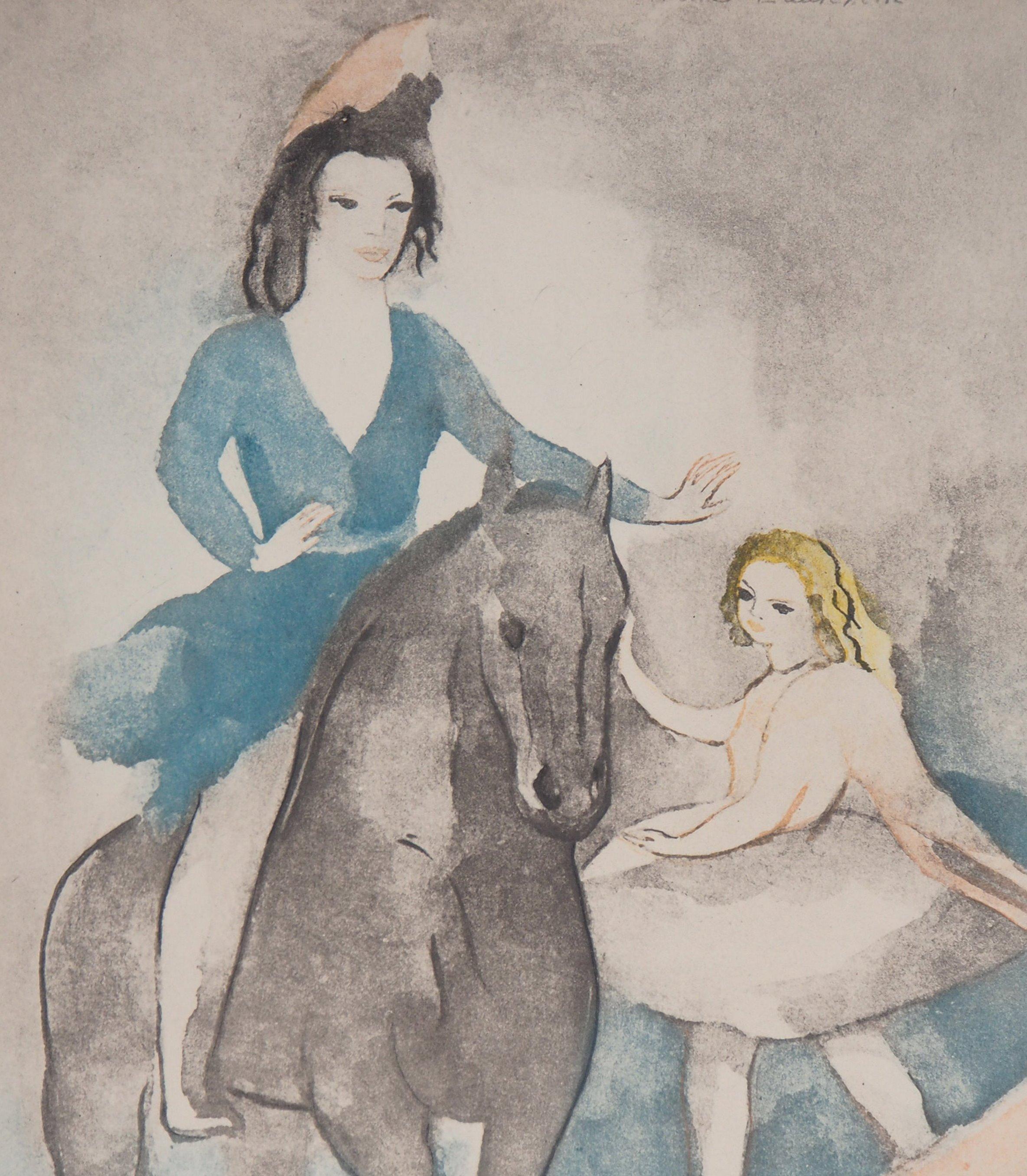 Rider and Dancer - Original Etching - Modern Print by Marie Laurencin