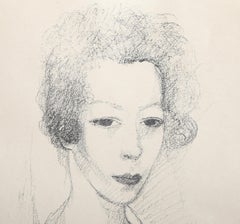 Self Portrait, Signed Impressionist Lithograph by Marie Laurencin
