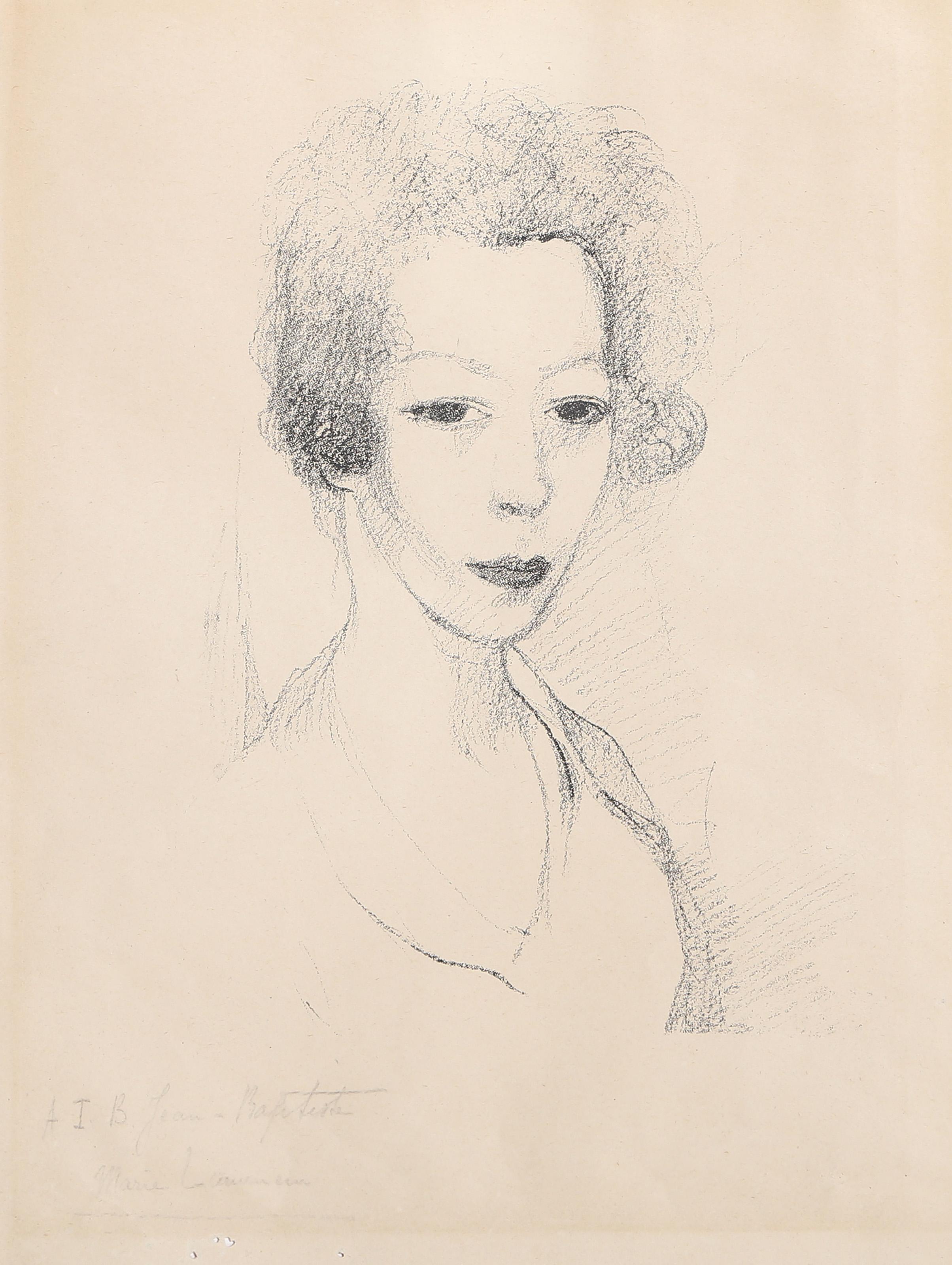 Autoritratto
Marie Laurencin, francese (1885-1956)
Data: 1920
Litografia, firmata a matita in basso a sinistra
Dimensioni dell'immagine: 8 x 5 pollici
Dimensioni: 13 x 9,75 pollici (33,02 x 24,77 cm)