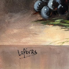 "Still Life with Fruits" by Marie Lefèvre - Oil on Canvas - 45x53.5 cm