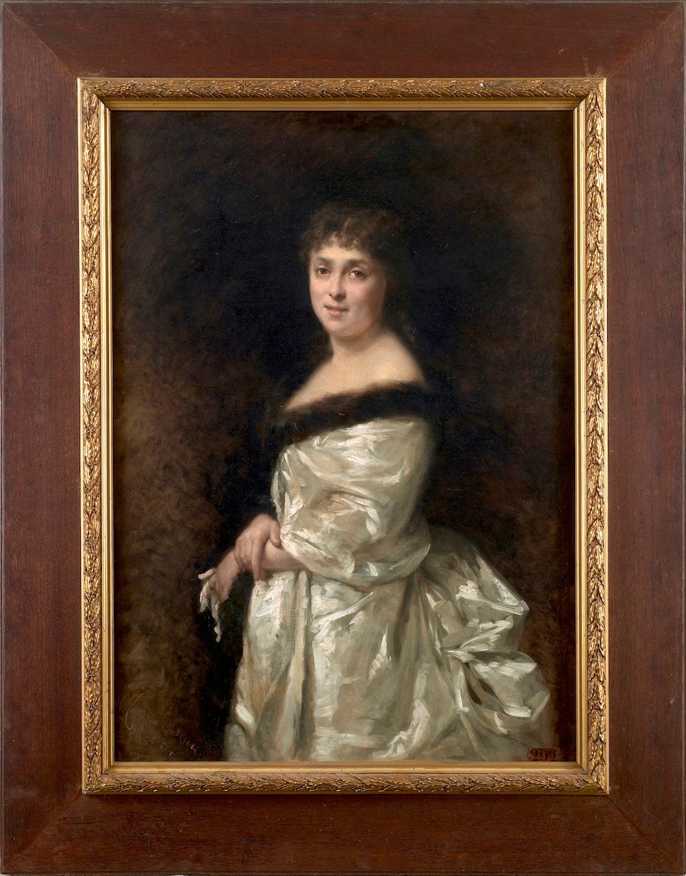 Marie LOISEAU Portrait Painting - Portrait of a worldly woman