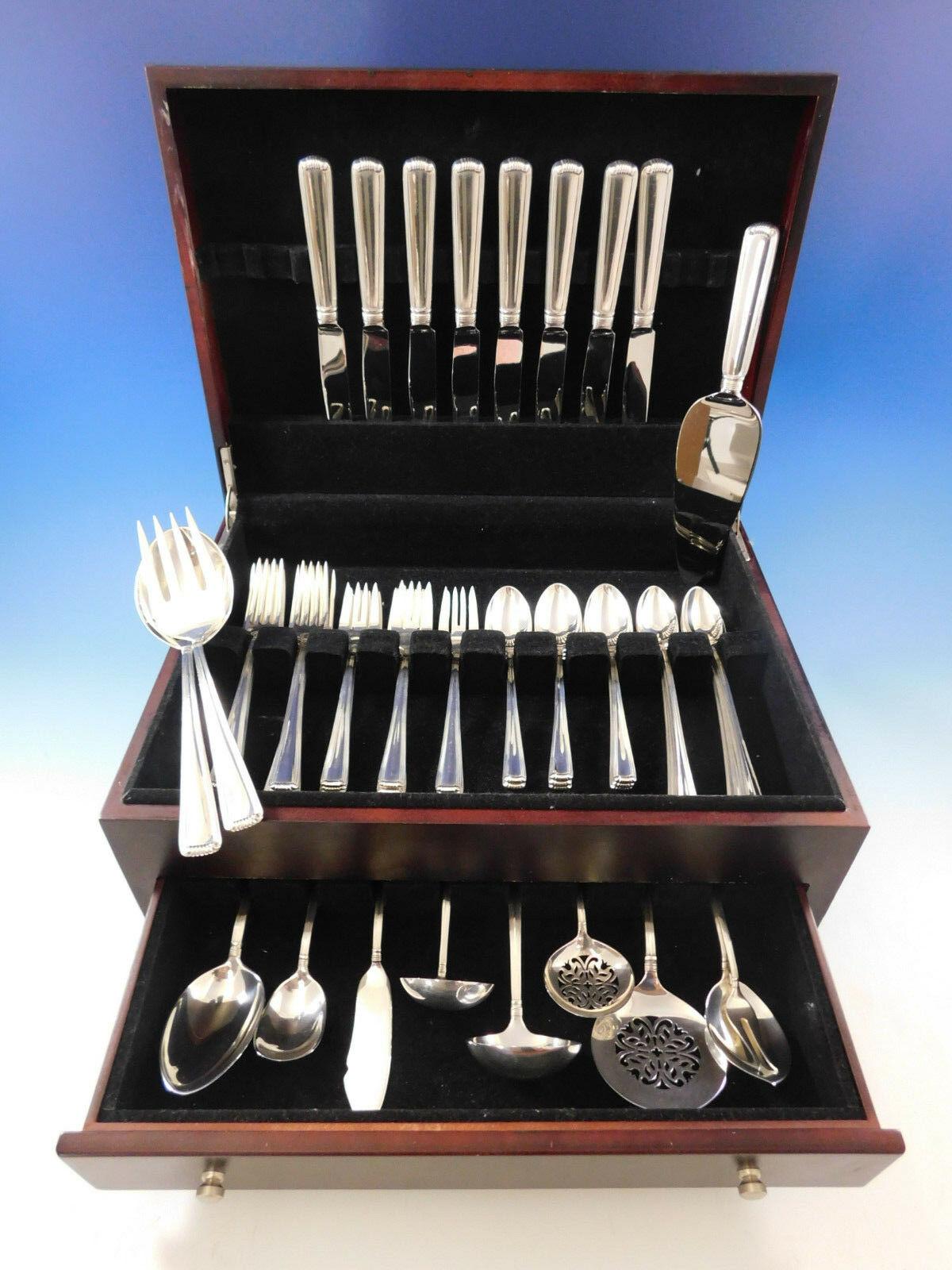 Marie Louise by Blackinton sterling silver flatware set, 52 pieces. This set includes:

8 knives, 8 3/4