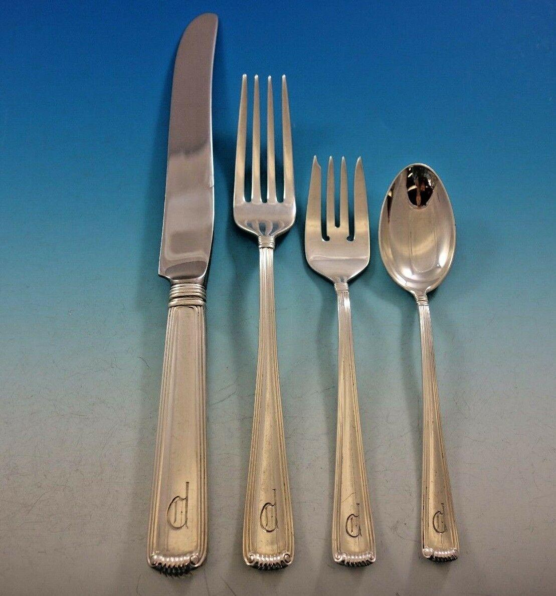 Marie Louise by Cartier Sterling Silver Flatware Set Service 175 Pcs Dn P Mono In Excellent Condition For Sale In Big Bend, WI