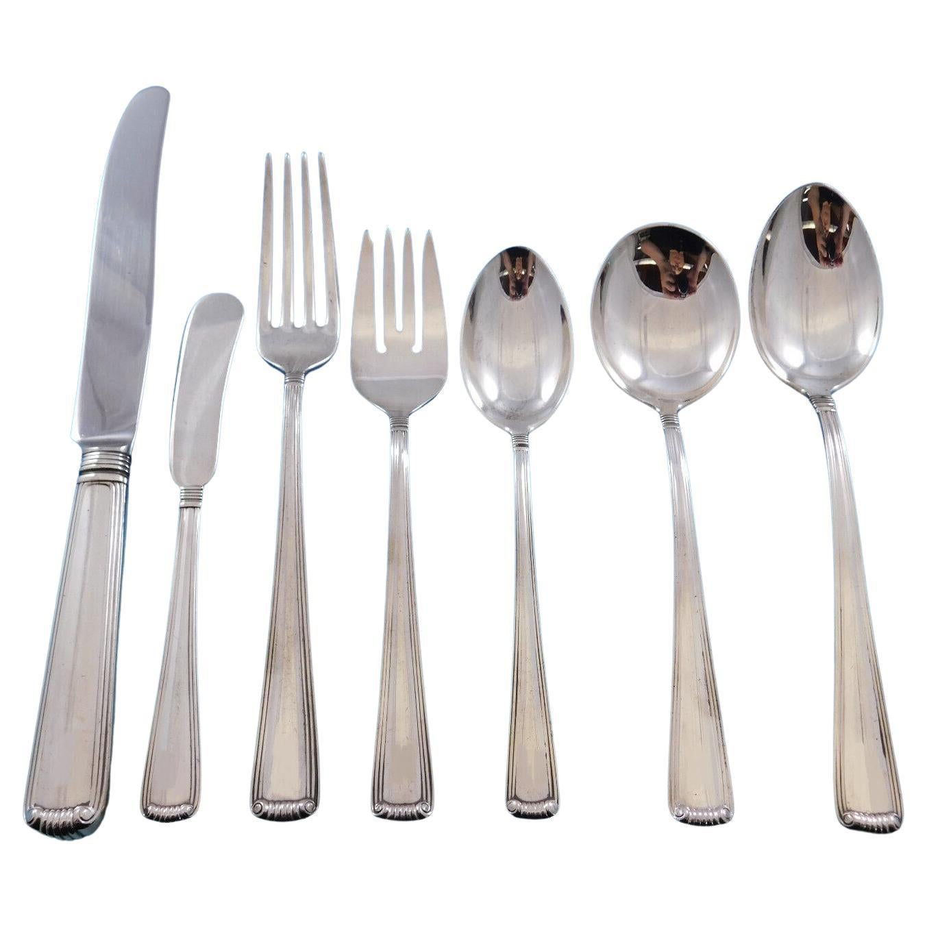 Marie Louise by Cartier Sterling Silver Flatware Set Service 45 Pieces For Sale
