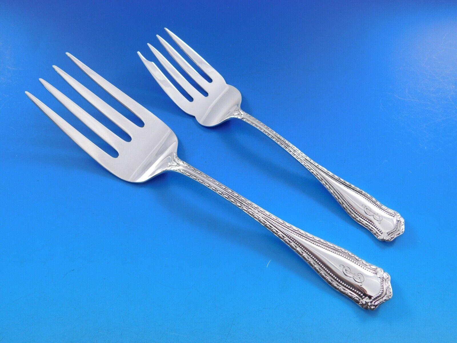 Marie Louise by Shreve Set di posate in argento sterling 70 pezzi B mono Dinner in vendita 1