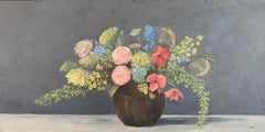 Oil on Canvas Painting -- Brown Vase