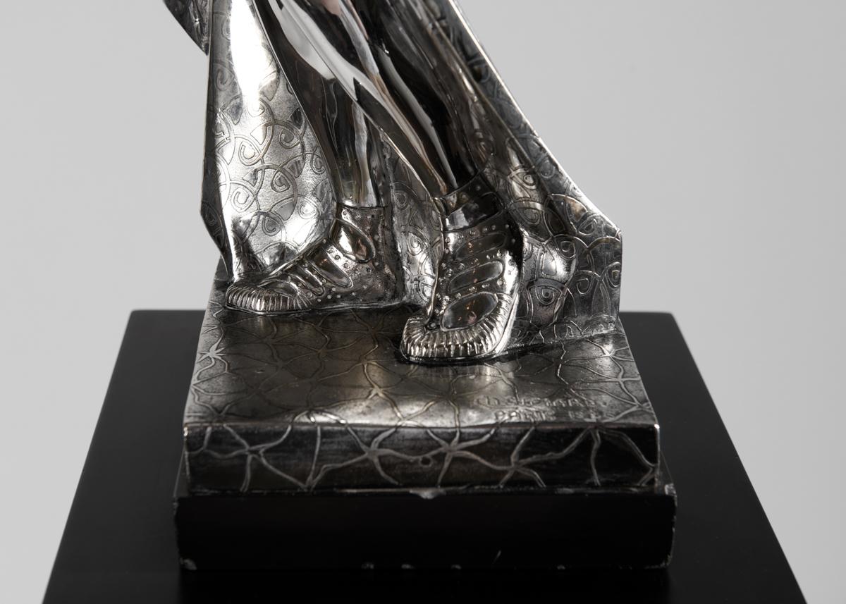 French Marie-Louise Simard, Art Deco Sculpture of a Woman, France, 1926 For Sale