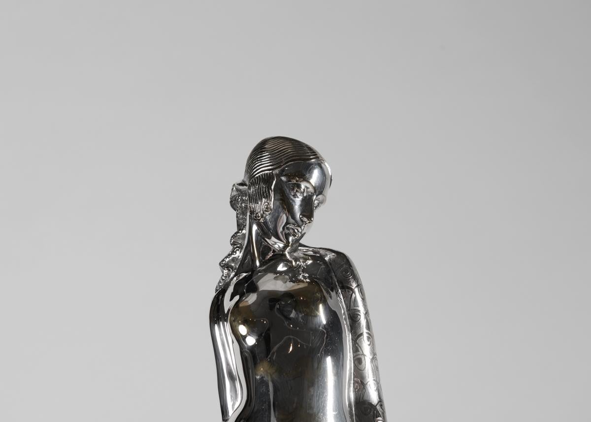 Marie-Louise Simard, sculpture Art déco d'une femme, France, 1926 Bon état - En vente à New York, NY