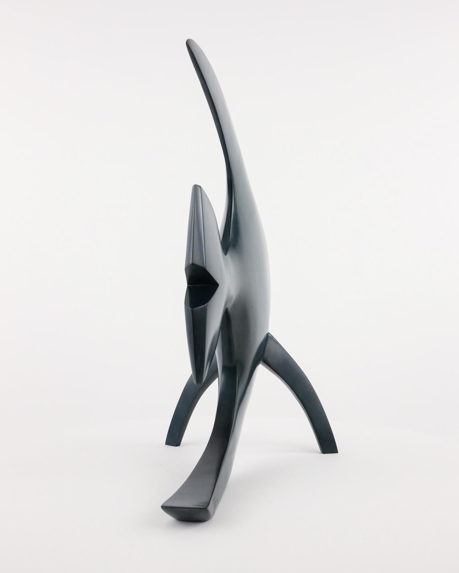 Acqua de Marie Louise Sorbac - Escultura animal de bronce de un pez, mar en venta 9