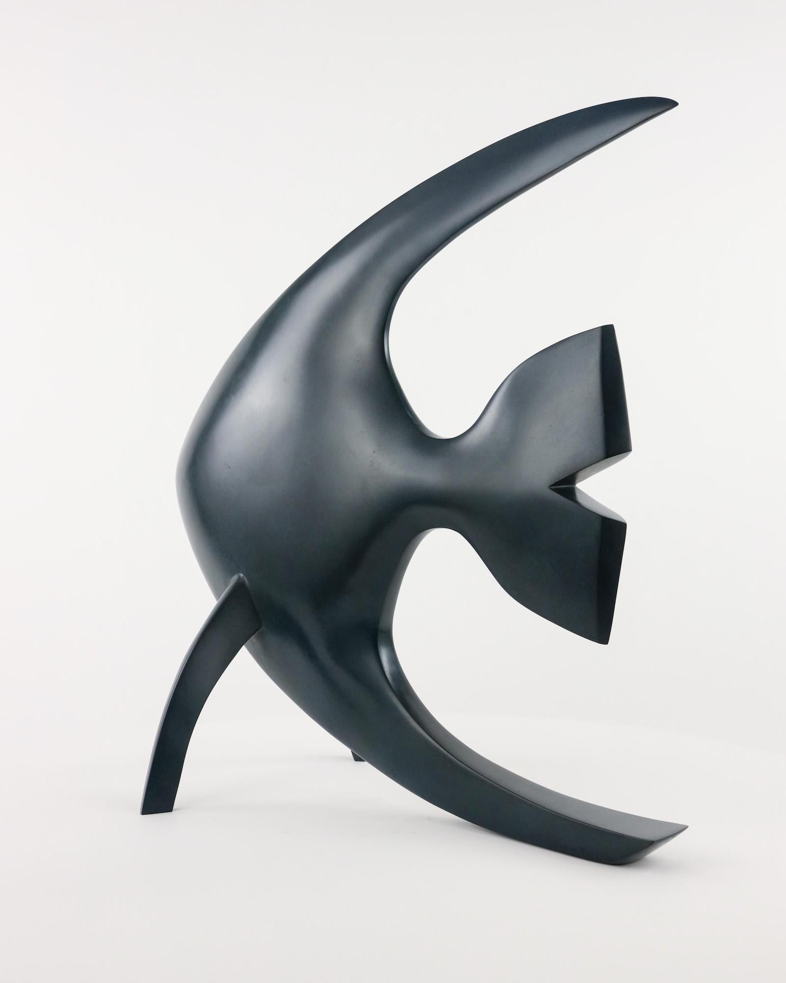 Acqua de Marie Louise Sorbac - Escultura animal de bronce de un pez, mar en venta 11