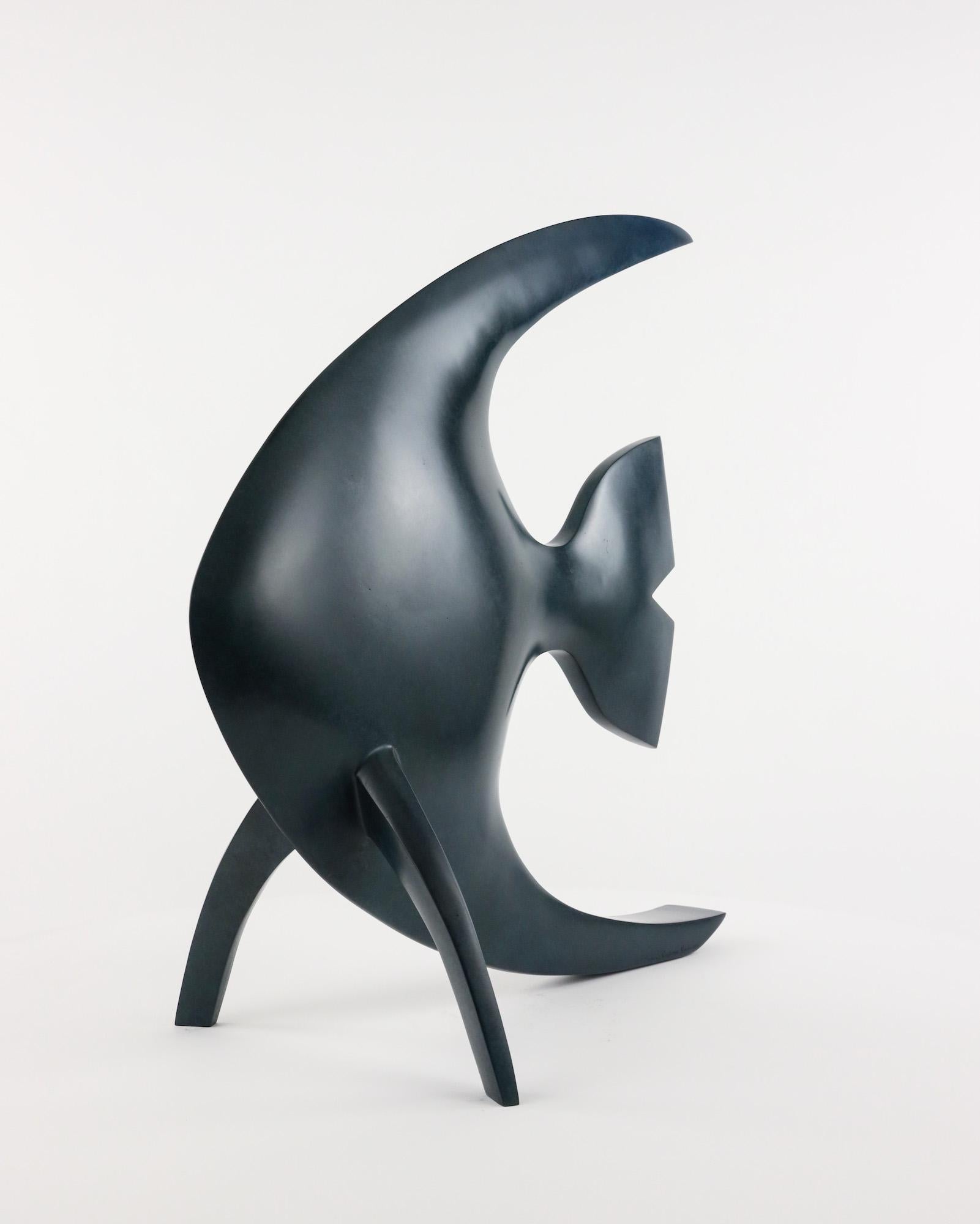 Acqua de Marie Louise Sorbac - Escultura animal de bronce de un pez, mar en venta 13