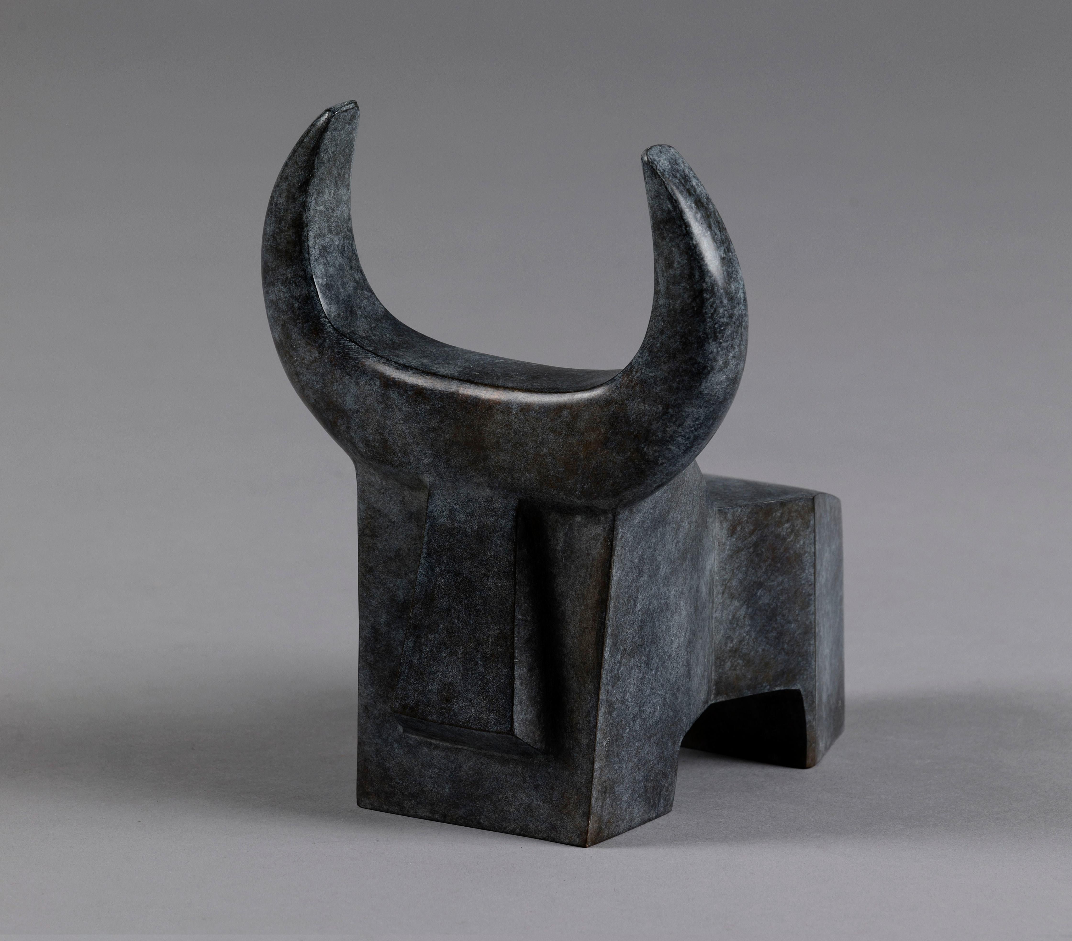 Aramis by Marie Louise Sorbac -  Bronze Sculpture of a Bull, Animal Art