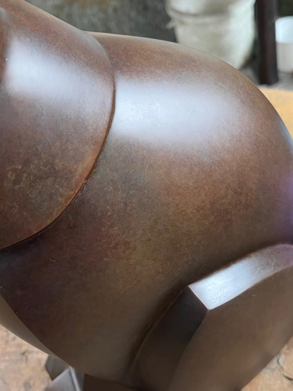 Ernest de Marie Louise Sorbac - Escultura animal de bronce, conejo, negro, liso en venta 5
