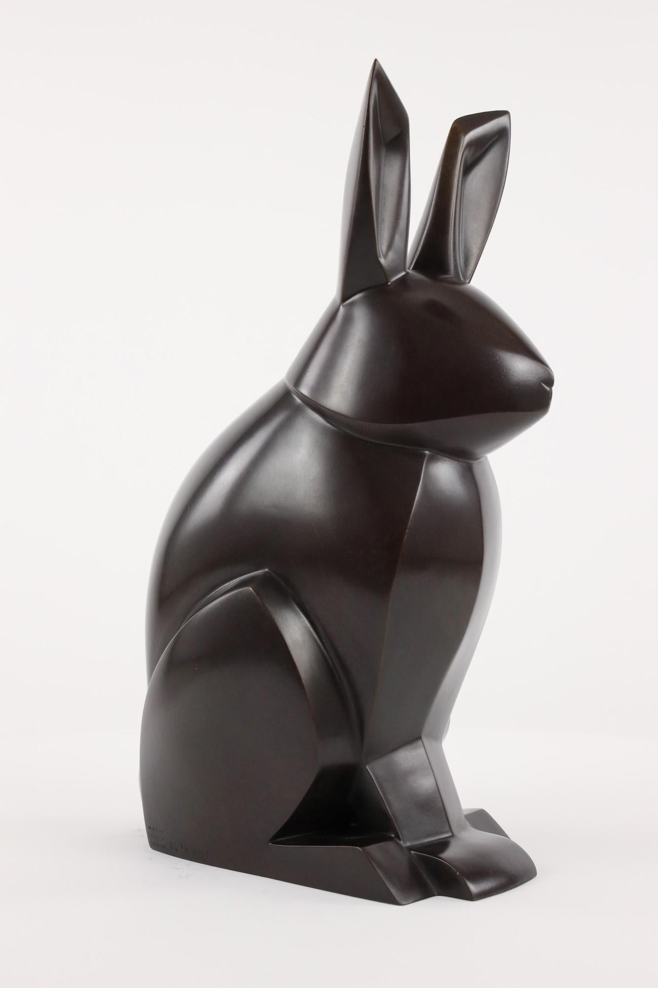 Ernest is a bronze sculpture by French contemporary artist Marie Louise Sorbac, dimensions are 40 × 16 × 27 cm (15.7 × 6.3 × 10.6 in).
The sculpture is signed and numbered, it is part of a limited edition of 8 editions + 4 artist’s proofs, and comes