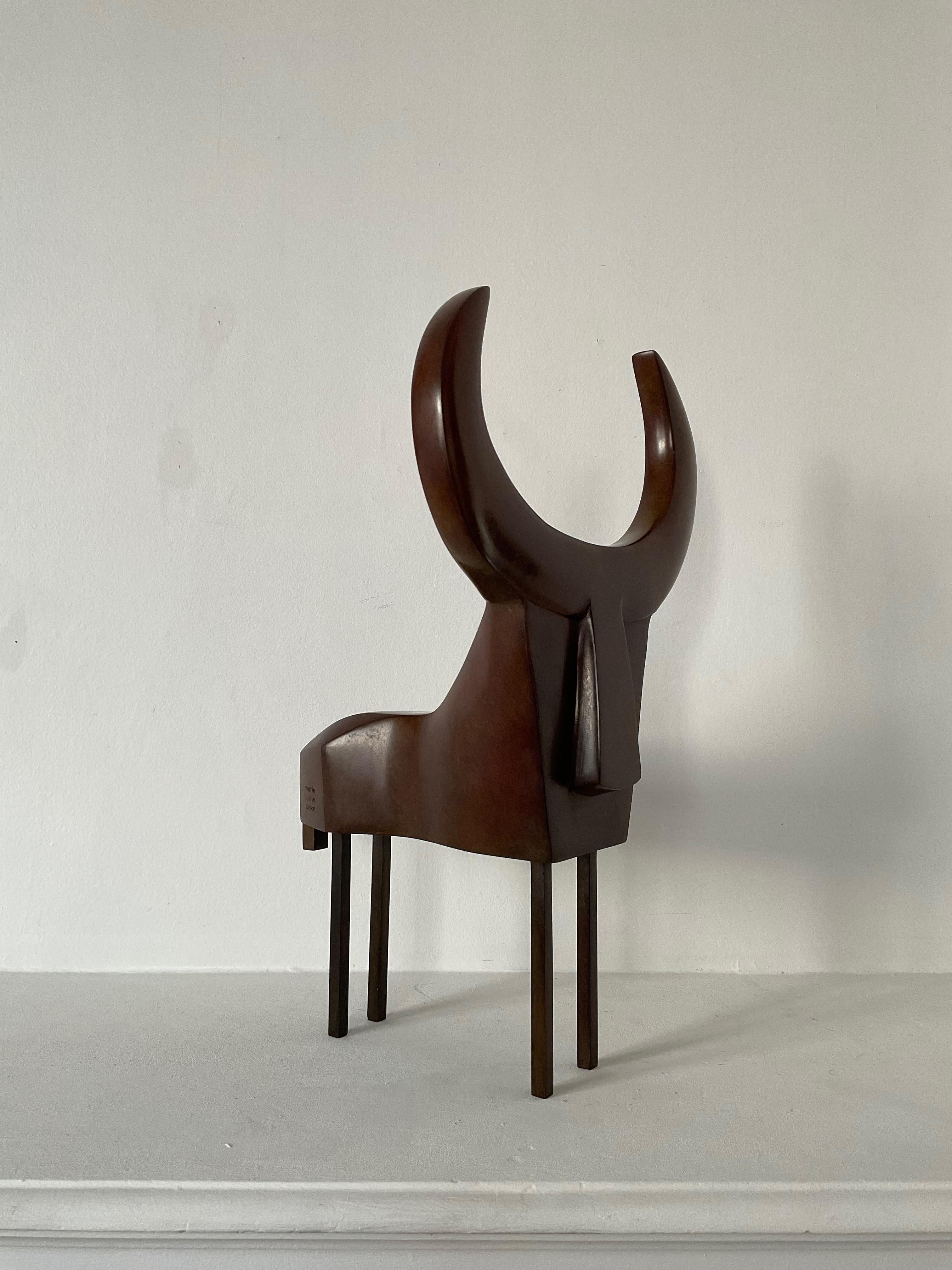 Macho is a bronze sculpture by French contemporary artist Marie Louise Sorbac, dimensions are 46 × 29 × 27 cm (18.1 × 11.4 × 10.6 in). 
The sculpture is signed and numbered, it is part of a limited edition of 8 editions + 4 artist’s proofs, and