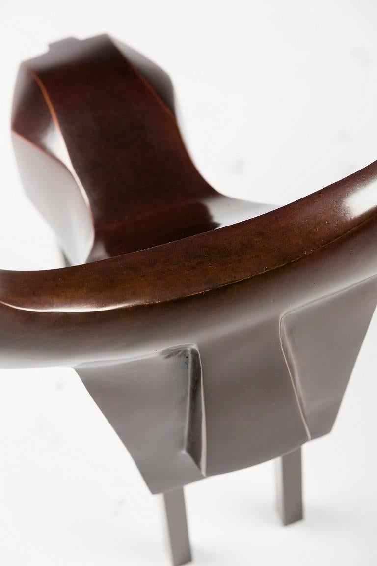 Macho de Marie Louise Sorbac - Sculpture contemporaine en bronze, taureau géométrique en vente 9