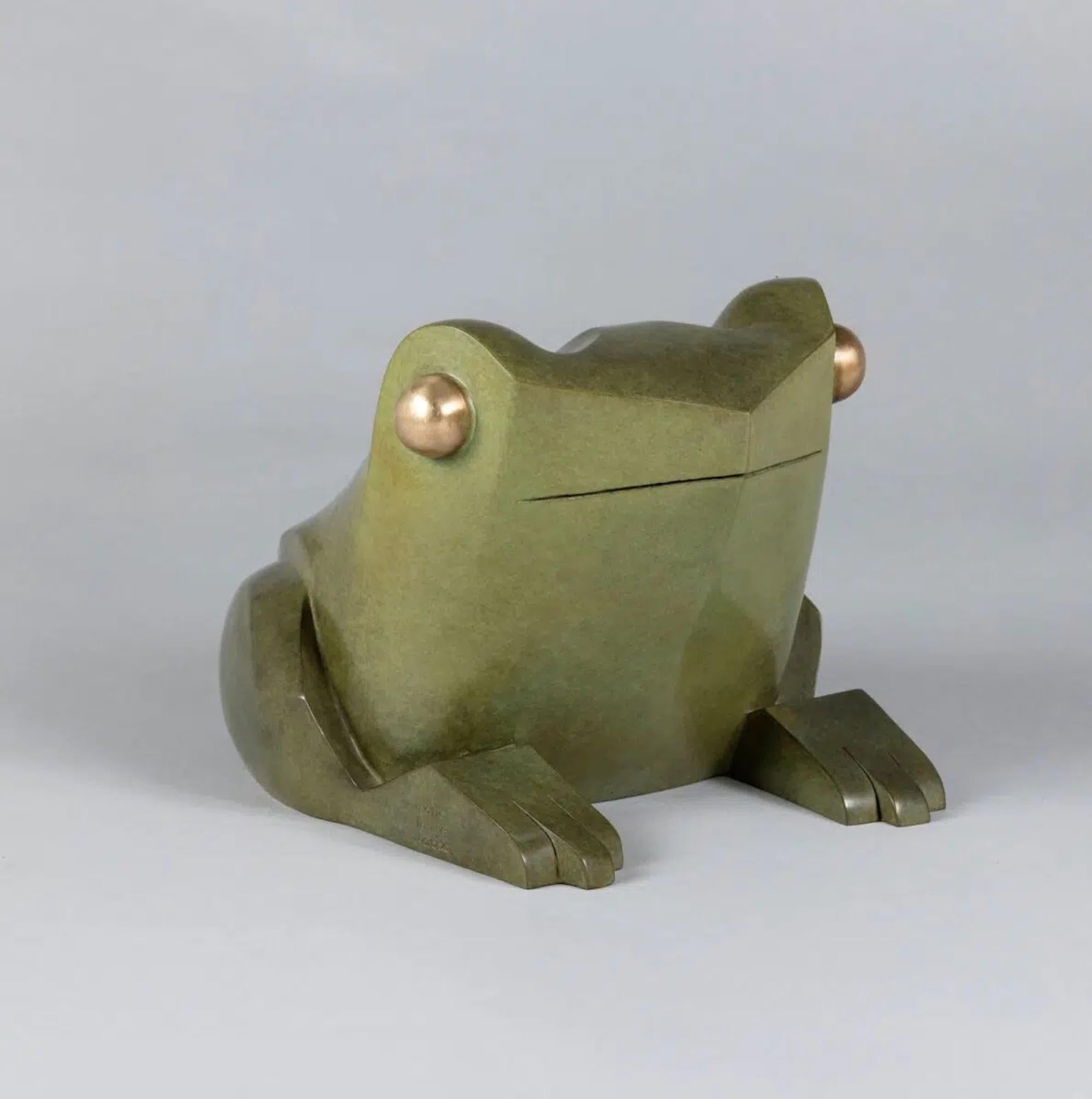 Mafalda is a bronze sculpture by French contemporary artist Marie Louise Sorbac, dimensions are 20 × 26 × 33 cm (7.9 × 10.2 × 13 in).
The sculpture is signed and numbered, it is part of a limited edition of 8 editions + 4 artist’s proofs, and comes