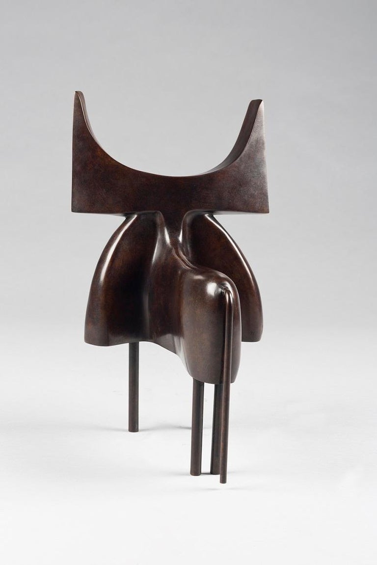 Pablo by Marie Louise Sorbac - animal bronze sculpture, bull, tribute to Picasso For Sale 5