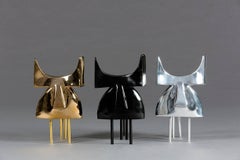 Pablo by Marie Louise Sorbac - Contemporary bronze sculpture, geometric bull