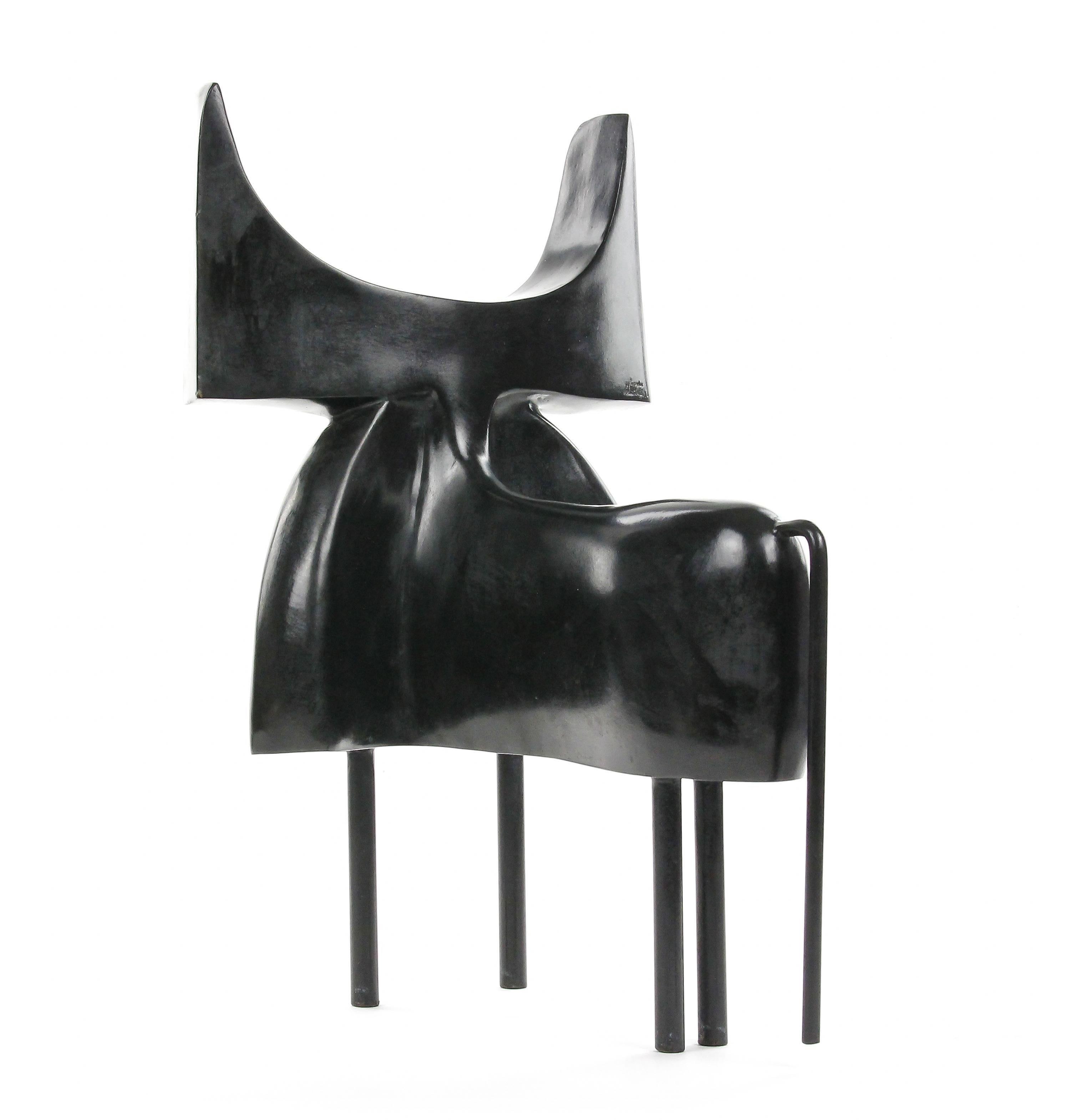 Pablo by Marie Louise Sorbac - Contemporary bronze sculpture, geometric bull For Sale 5