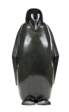 Patagonia von Marie Louise Sorbac - Bronzeskulptur, Tierkunst, Schwarzer Pinguin