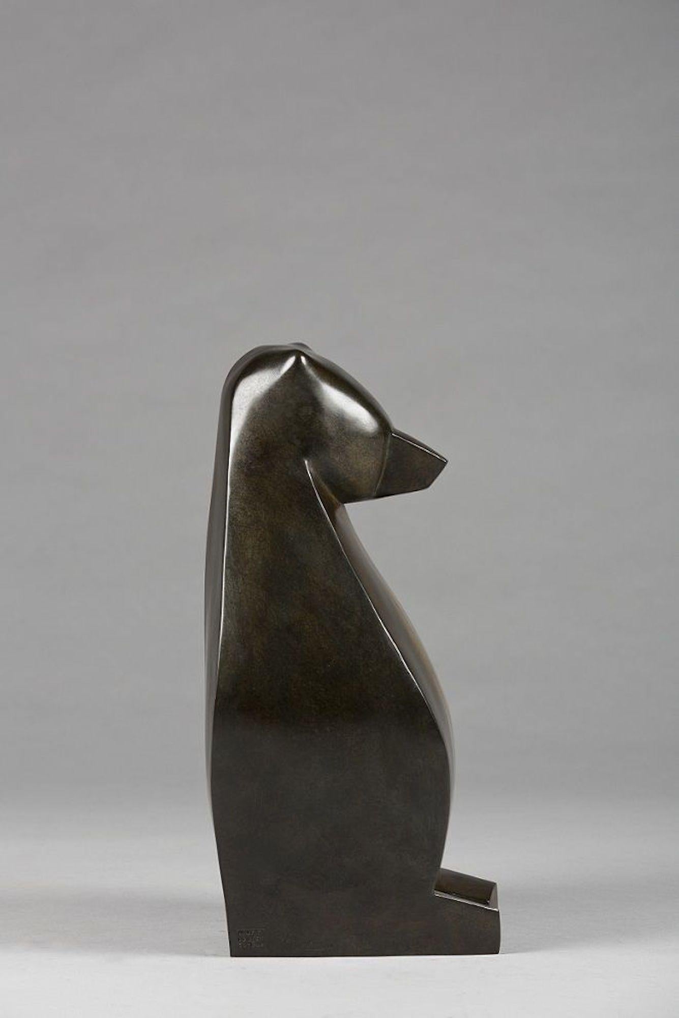 Prosper de Marie Louise Sorbac -  Sculpture animalière en bronze, ours, noir 1