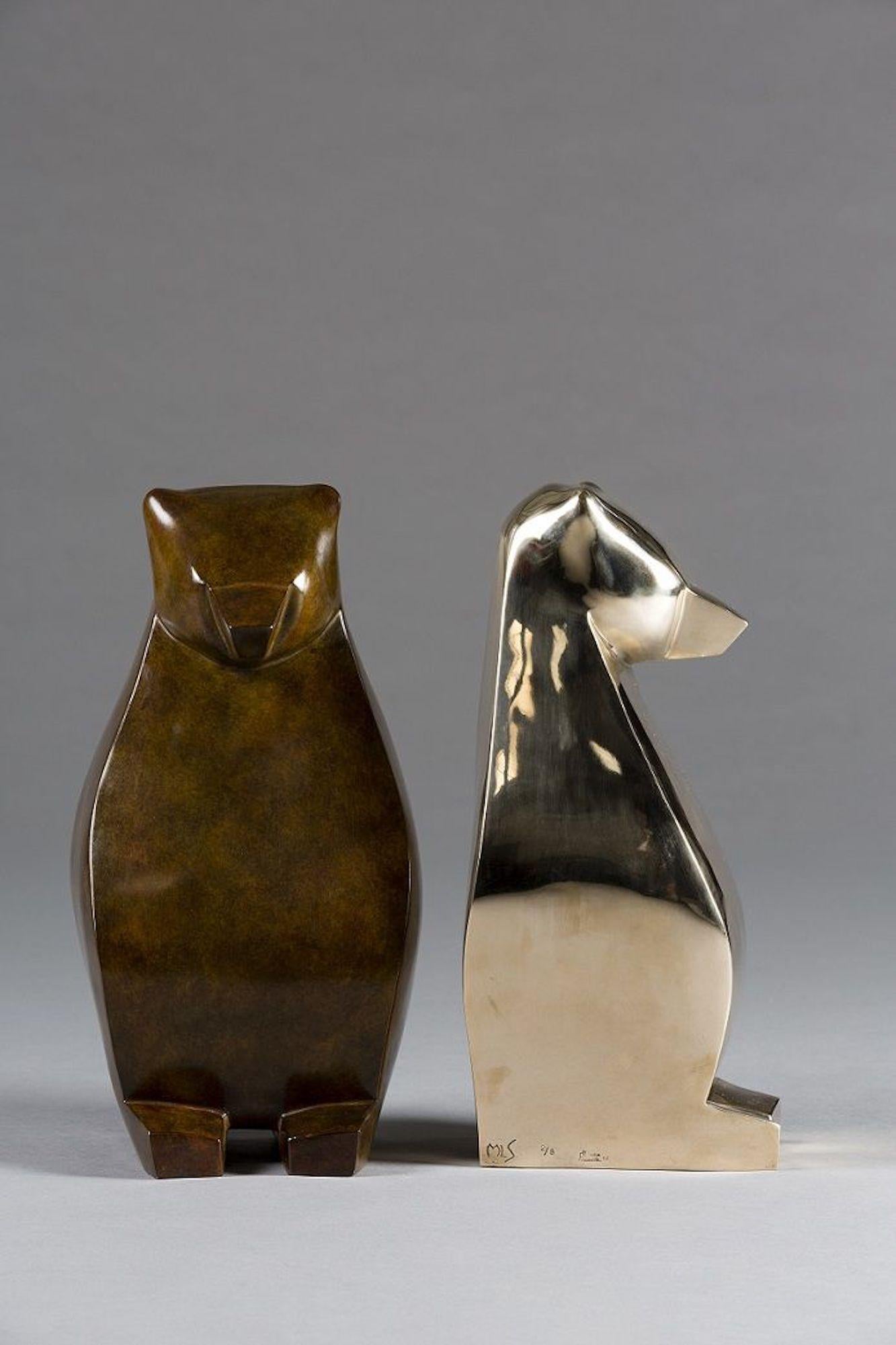 Prosper de Marie Louise Sorbac -  Sculpture animalière en bronze, ours, noir 2