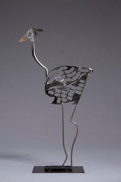 Tara by Marie Louise Sorbac - Animal bronze sculpture, ostrich, bird, nature