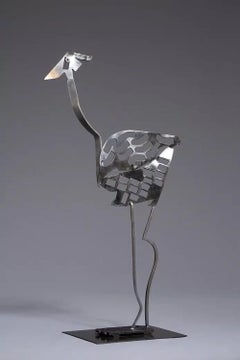 Tara by Marie Louise Sorbac - Animal bronze sculpture, ostrich, bird, nature