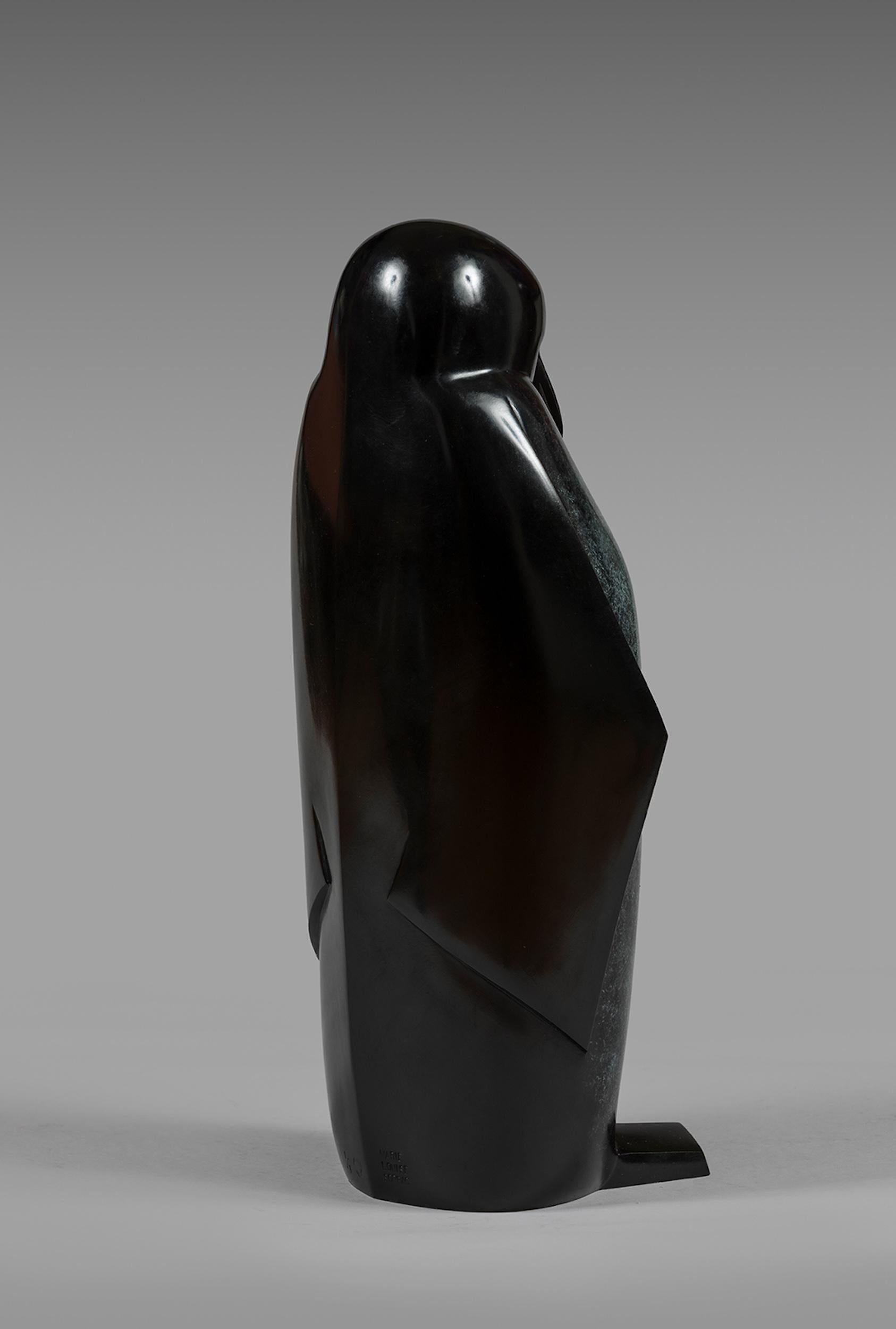 Valdes di Marie Louise Sorbac -  Scultura animale in bronzo, pinguino in vendita 4