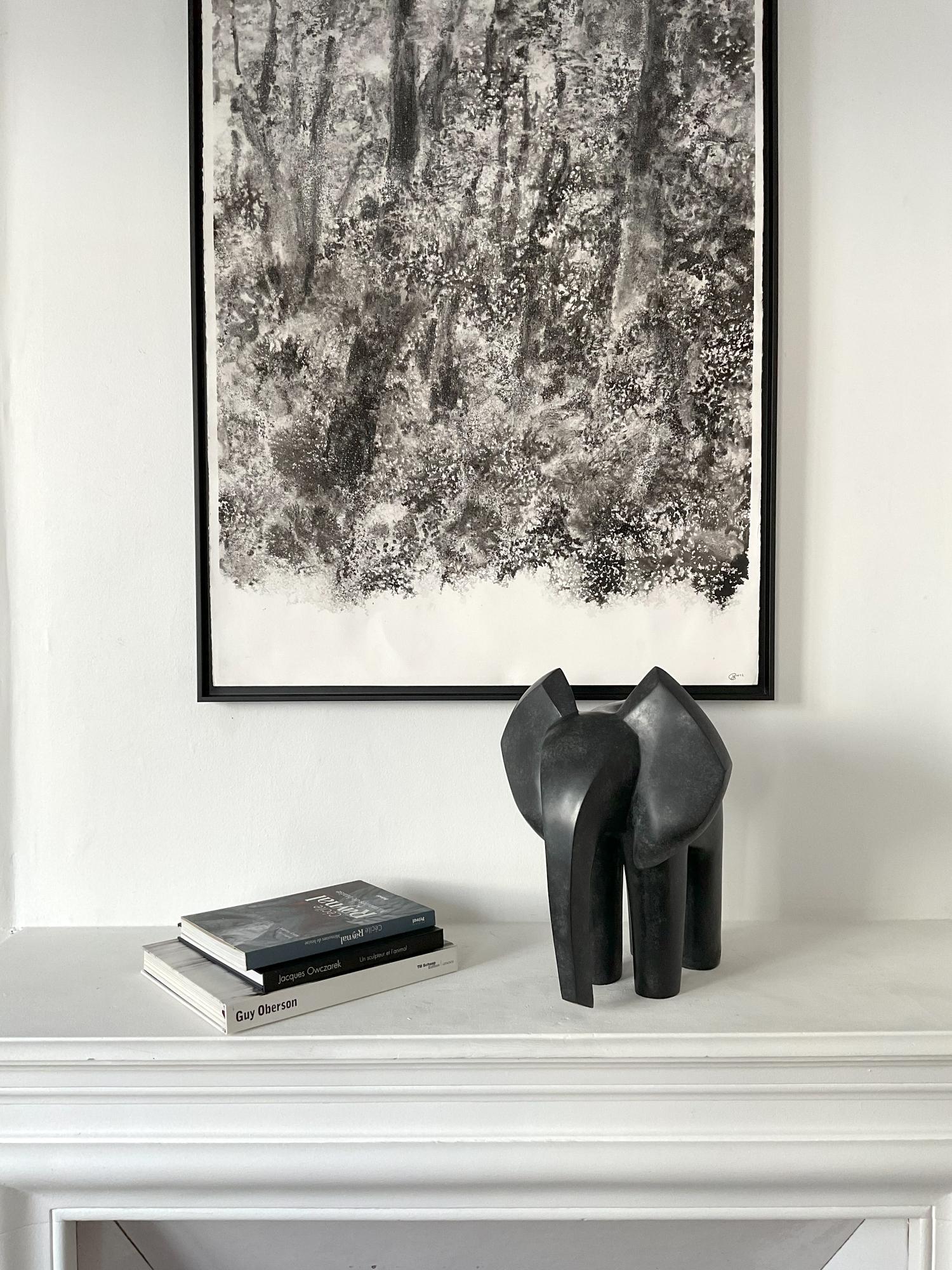 Valentin by Marie Louise Sorbac - Animal bronze sculpture, elephant For Sale 1