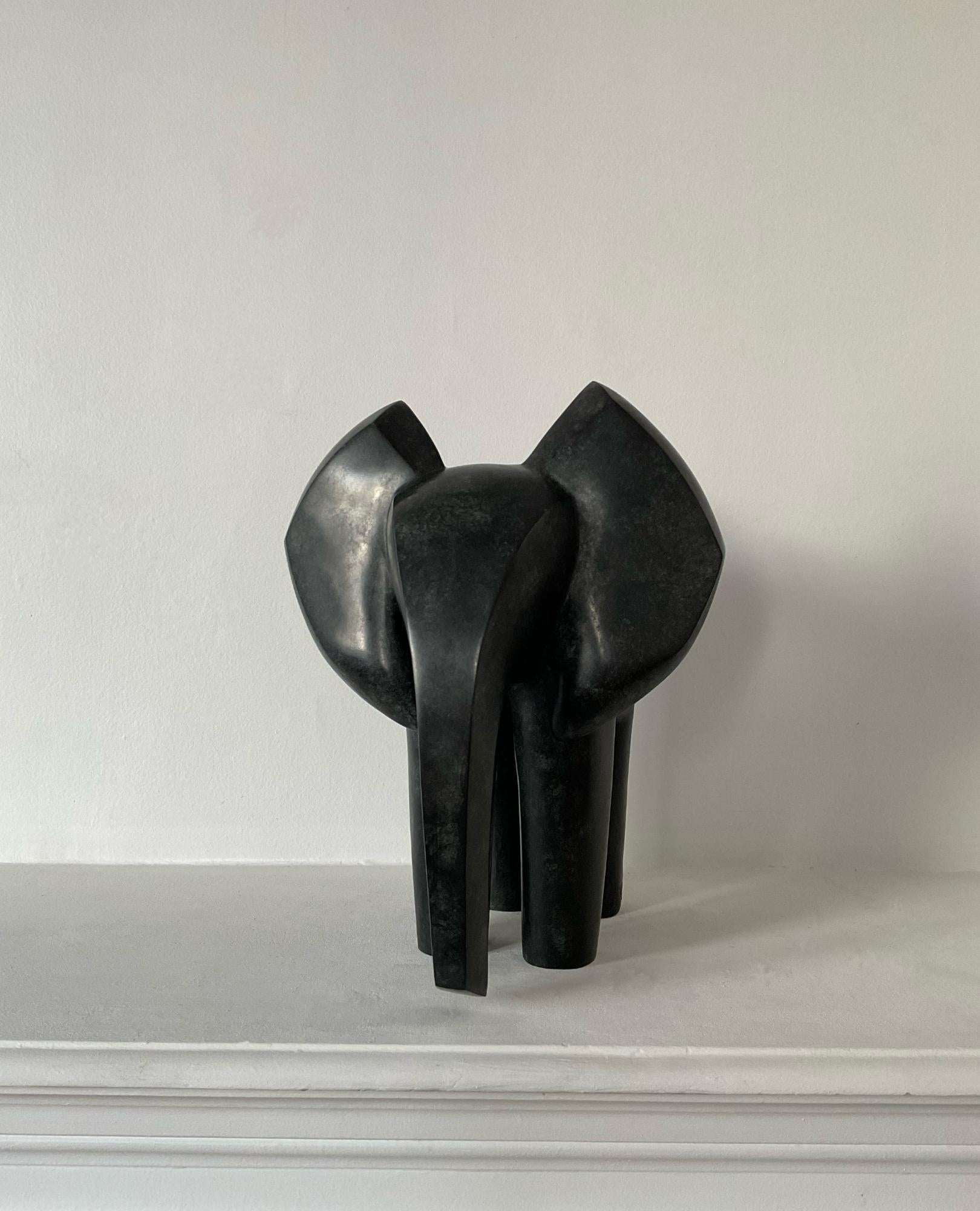 Valentin by Marie Louise Sorbac - Animal bronze sculpture, elephant For Sale 2