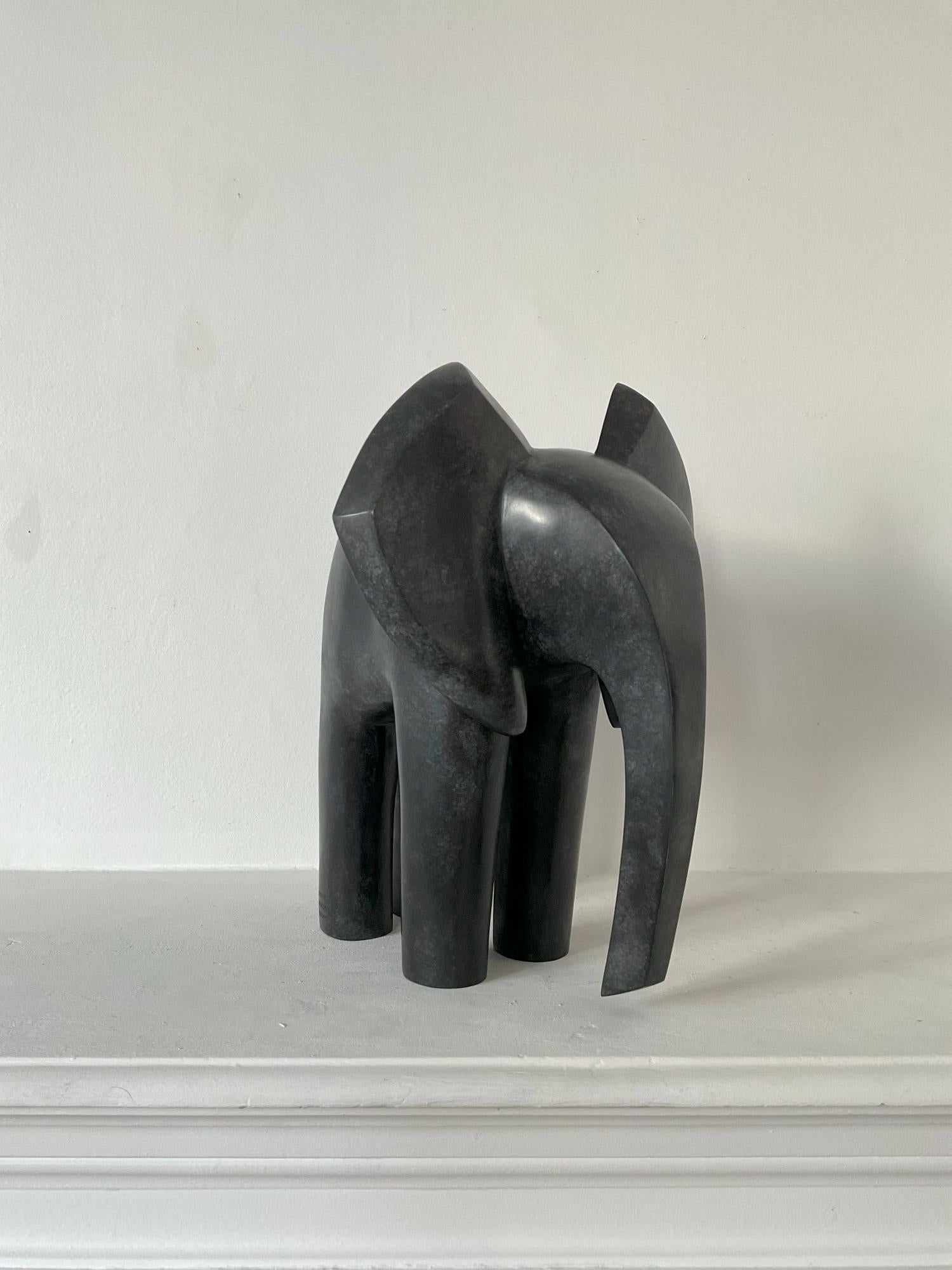 Valentin by Marie Louise Sorbac - Animal bronze sculpture, elephant For Sale 3