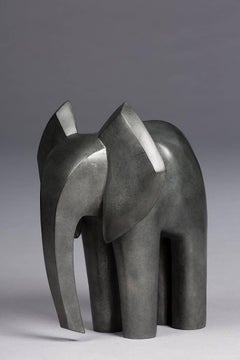 Valentin by Marie Louise Sorbac - Animal bronze sculpture, elephant