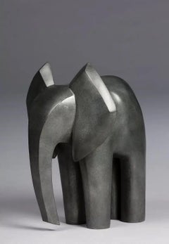 Valentin by Marie Louise Sorbac - Animal bronze sculpture, elephant