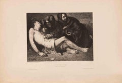 Saint Sebastien - Radierung von Marie Louveau-Rouveyre - Anfang des 20.